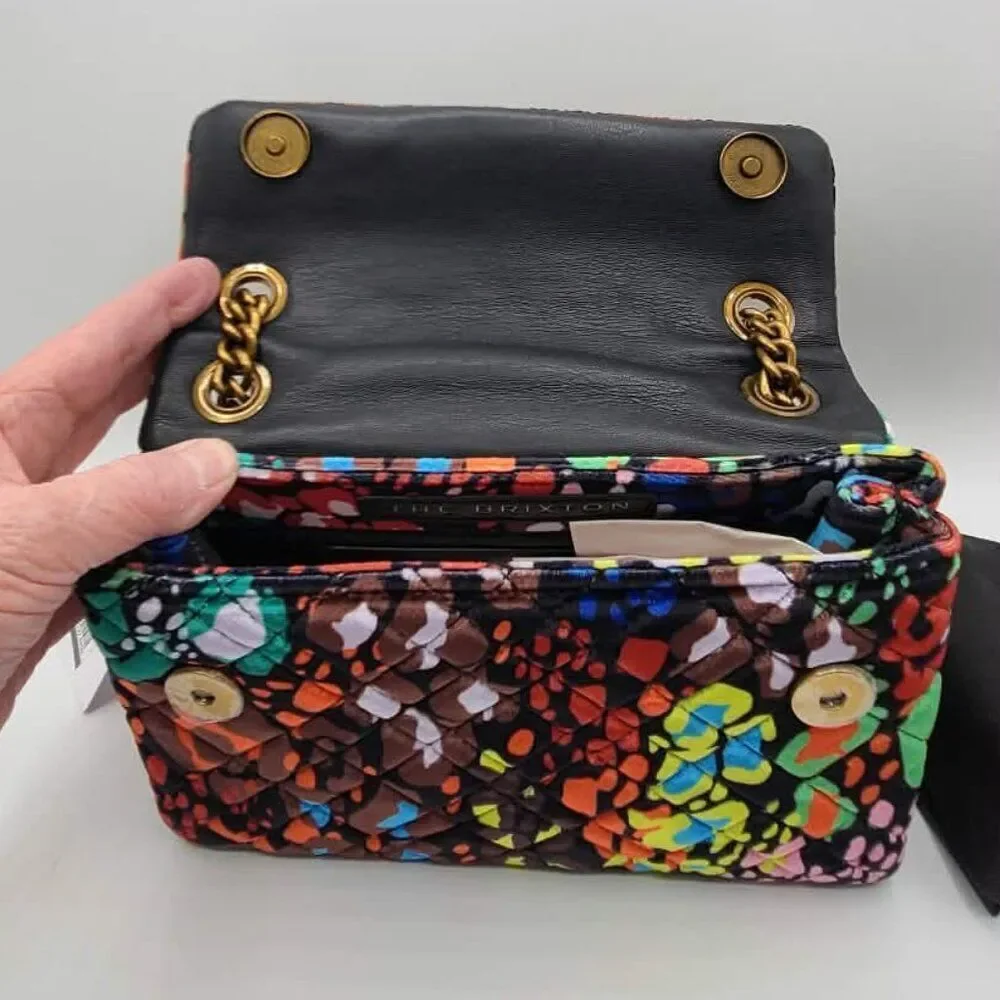 Kurt Geiger London Brixton Velvet Colorful Shoulder Bag with chain Straps NWT!